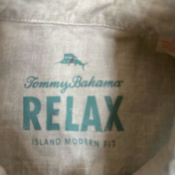 Tommy Bahama Shirt Relax Island Modern Fit Button Down White Green Floral Beach - Picture 4 of 6